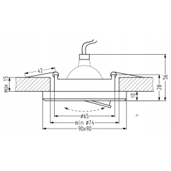 Oczko Candellux 2263069 przezroczysty