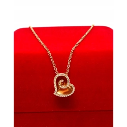Złoty łańcuszek serce 0,22ct 14k 40cm .