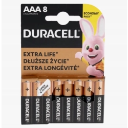 Bateria alkaliczna Duracell AAA (R3) 8 szt.