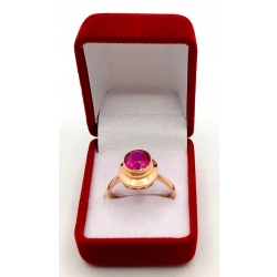 Złoty pierścionek z Rubinem PR.583 W:4,59gr R.13