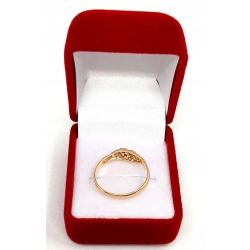 Złoty pierścionek z Cyrkoniami PR.585 W:1,53gr R.12