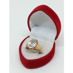 Złoty pierścionek Kryształ górski Pr.585 W:3,86gr Roz.9