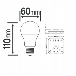 Żarówka Smart Led z pilotem 2 szt. 7,2 W 60 W