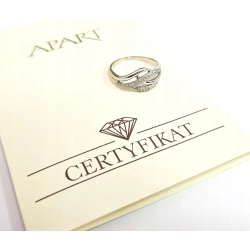 Pierścionek Apart 585 z diamentami 0,2 ct R15