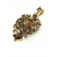 Złoty broszko wisior antyk Austro-Węgry Pr.583 diamenty 2,05ct