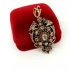 Złoty broszko wisior antyk Austro-Węgry Pr.583 diamenty 2,05ct