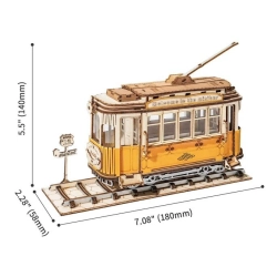 ROBOTIME Drewniany Model Puzzle 3D Tramwaj TG505