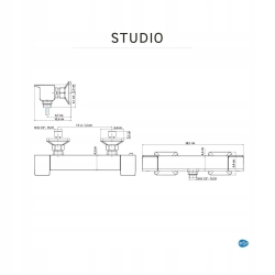 Bateria prysznicowa termostat chrom Studio Sensea