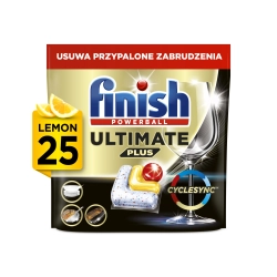 FINISH Kapsułki do zmywarki Ultimate Plus 25 lemon