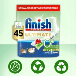 FINISH Kapsułki Do Zmywarki Ultimate 0% EKOLOGICZNE EKO ECO 45 sztuk