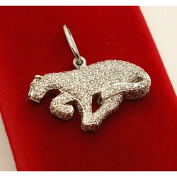 Złota zawieszka Puma Diamenty 135szt 1,35ct Pr.750 W:7,24gr InterSKLEP
