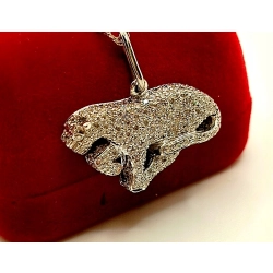 Złota zawieszka Puma Diamenty 135szt 1,35ct Pr.750 W:7,24gr InterSKLEP