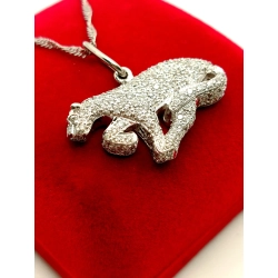 Złota zawieszka Puma Diamenty 135szt 1,35ct Pr.750 W:7,24gr InterSKLEP