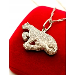 Złota zawieszka Puma Diamenty 135szt 1,35ct Pr.750 W:7,24gr InterSKLEP