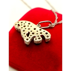 Złota zawieszka Puma Diamenty 135szt 1,35ct Pr.750 W:7,24gr InterSKLEP