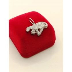 Złota zawieszka Puma Diamenty 135szt 1,35ct Pr.750 W:7,24gr InterSKLEP