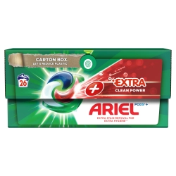 Kapsułki do prania tkanin białych Ariel Pods+ ExtraCleanPower 26x27,2g 26pr