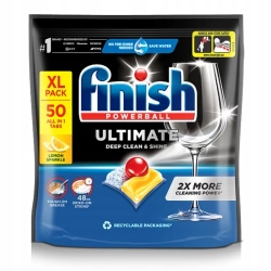 FINISH Kapsułki Do Zmywarki Ultimate All In One Cytryna Lemon 50 Sztuk