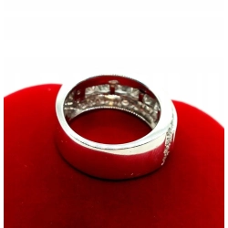 Złoty pierścionek obrączka z diamentami 2,78ct Pr.750 W:13,22gr roz.14
