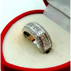 Złoty pierścionek obrączka z diamentami 2,78ct Pr.750 W:13,22gr roz.14