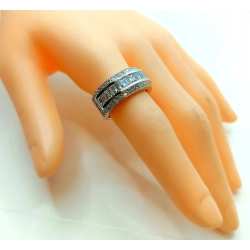 Złoty pierścionek obrączka z diamentami 2,78ct Pr.750 W:13,22gr roz.14
