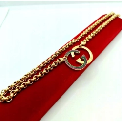 Złoty łańcuszek z zawieszką Gucci Pr,585 w: 18,88gr InterSKLEP