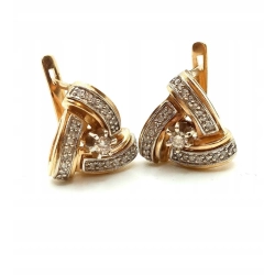 Złote kolczyki z diamentami 0,47ct Pr. 585 w: 7,88gr InterSKLEP