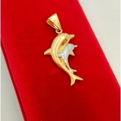 Złota zawieszka Delfiny NOWA PR.585 W:1,68gr InterSKLEP