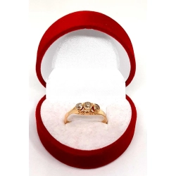 Złoty pierścionek z Diamentami 0,427ct PR.585 W:3,07gr R.18