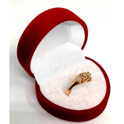 Złoty pierścionek z Diamentami 0,427ct PR.585 W:3,07gr R.18