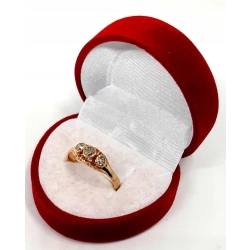 Złoty pierścionek z Diamentami 0,427ct PR.585 W:3,07gr R.18