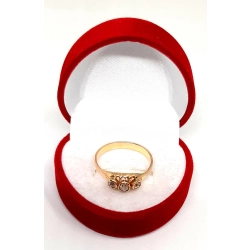 Złoty pierścionek z Diamentami 0,427ct PR.585 W:3,07gr R.18