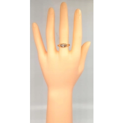 Złoty pierścionek z Diamentami 0,427ct PR.585 W:3,07gr R.18