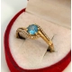 Złoty pierścionek Topaz, diamenty Pr.585 W:1,65gr Rozm.15