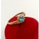 Złoty pierścionek Topaz, diamenty Pr.585 W:1,65gr Rozm.15