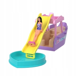 Barbie Mini BarbieLand Łódka zabawka i mini lalka Zestaw 4+ HYF41