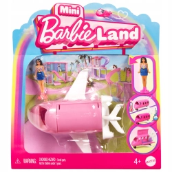 Barbie Mini BarbieLand Samolot zabawka i mini lalka Zestaw 4+ HYF38