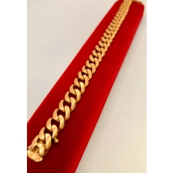 Złota bransoletka Pancerka Pr.585 W:54gr Dł:20,5cm InterSKLEP