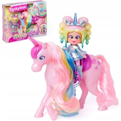 KOOKYLOOS Rainbow Unicorn Iris LALECZKA LALKA AKCESORIA PREZENT DLA DZIECI