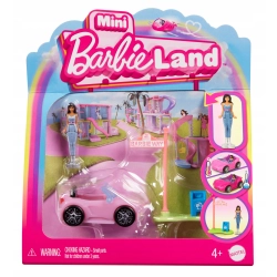 Barbie Mini BarbieLand Kabriolet Zabawka auto i mini lalka Zestaw 4+ HYF42