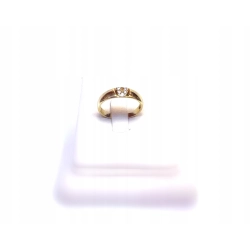 Pierścionek złoty cyrkonie 14kt 585 2,24g