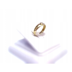 Pierścionek złoty cyrkonie 14kt 585 2,24g
