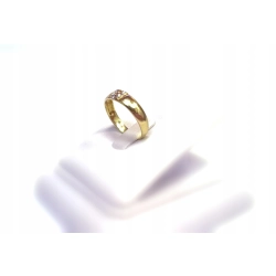 Pierścionek złoty cyrkonie 14kt 585 2,24g