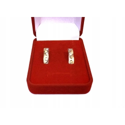 Kolczyki bigiel białe żółte złoto 14kt 585 1,59g