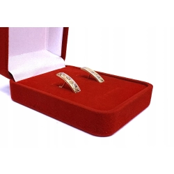 Kolczyki bigiel białe żółte złoto 14kt 585 1,59g