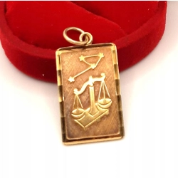 Złota zawieszka znak zodiaku Waga PR.333 W:2,58gr InterSKLEP