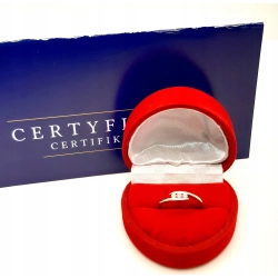 Złoty pierścionek z Diamentami 0,115ct PR.585 W:2,28gr R.11 InterSKLEP