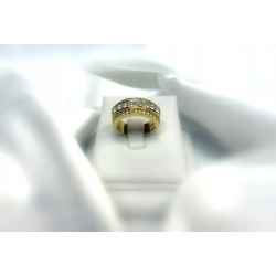 Pierścionek złoty obrączka brylanty 18kt 1,43ct 0,57ct