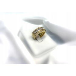 Pierścionek złoty obrączka brylanty 18kt 1,43ct 0,57ct