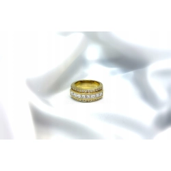 Pierścionek złoty obrączka brylanty 18kt 1,43ct 0,57ct